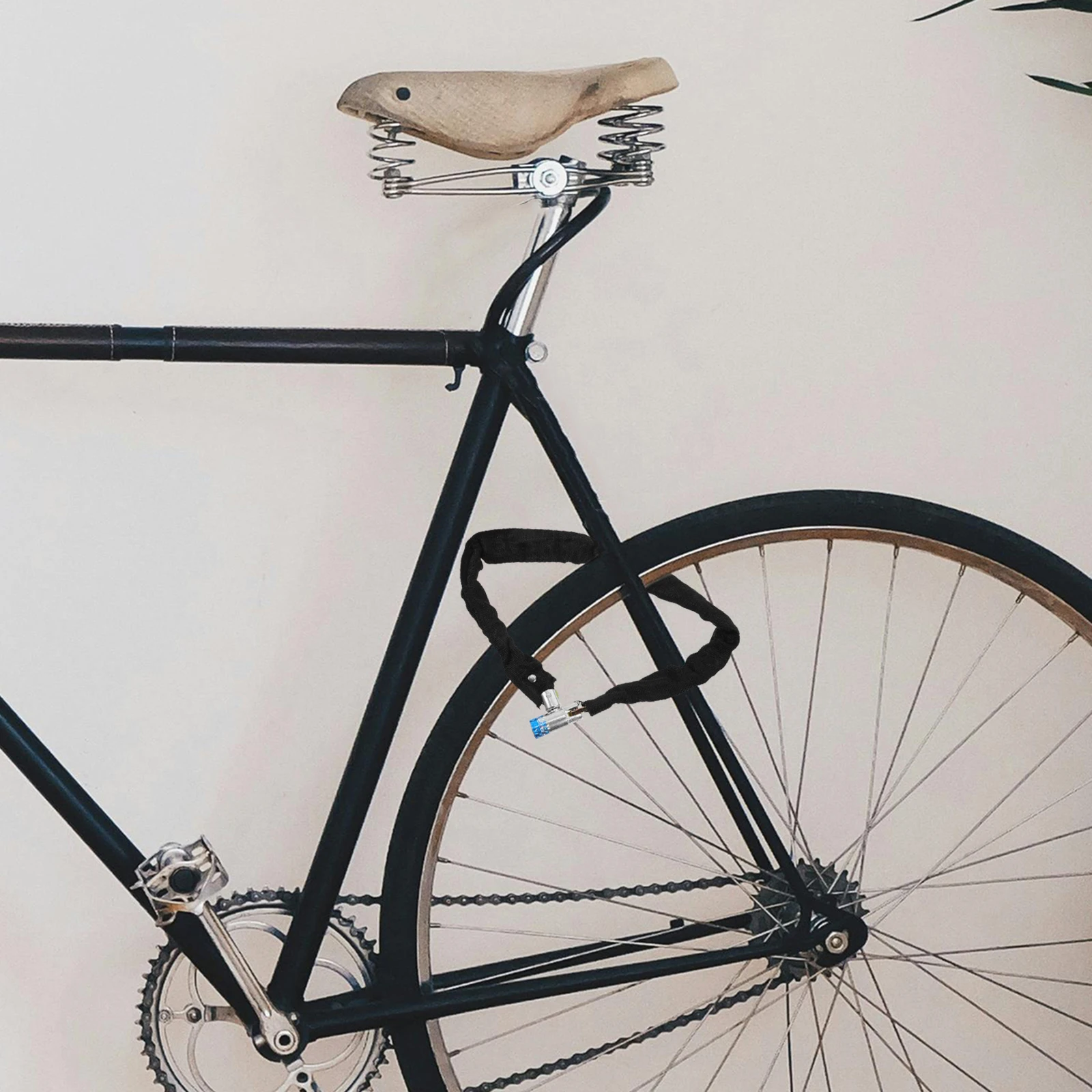 

80 CM Bicycle Lock Cable Chain Heavy Duty Lightweight Key Bikes Scooters Fence Grills Sports Anti Theft Stainless Steel Canvas