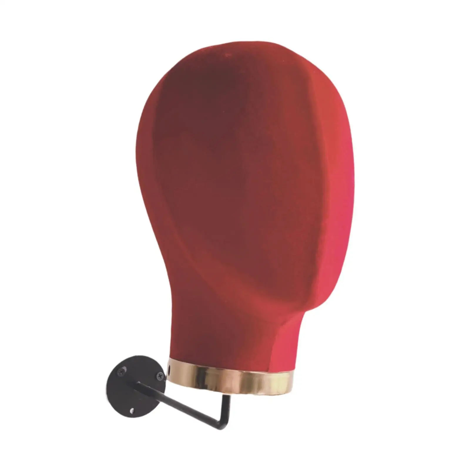 Wall Mounted Mannequin Head,Hat Rack,Multipurpose Hat Holder,Cap Wig Holder,Wig Display Stand for Shop,Hair Salon,Home (Red)