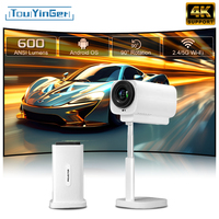 Touyinger E700 Pro Mini LED Projector Smart Android Beam Support 4K 1080P Portable Bluetooth Speaker Adjustable Stand For Home