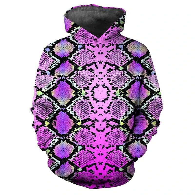 skin Pattern 3d Printed Hoodie for Men y2k Spotted Scales Shape Hooded Sweatshirt Streetwear Harajuku Pullover Tops Clothes