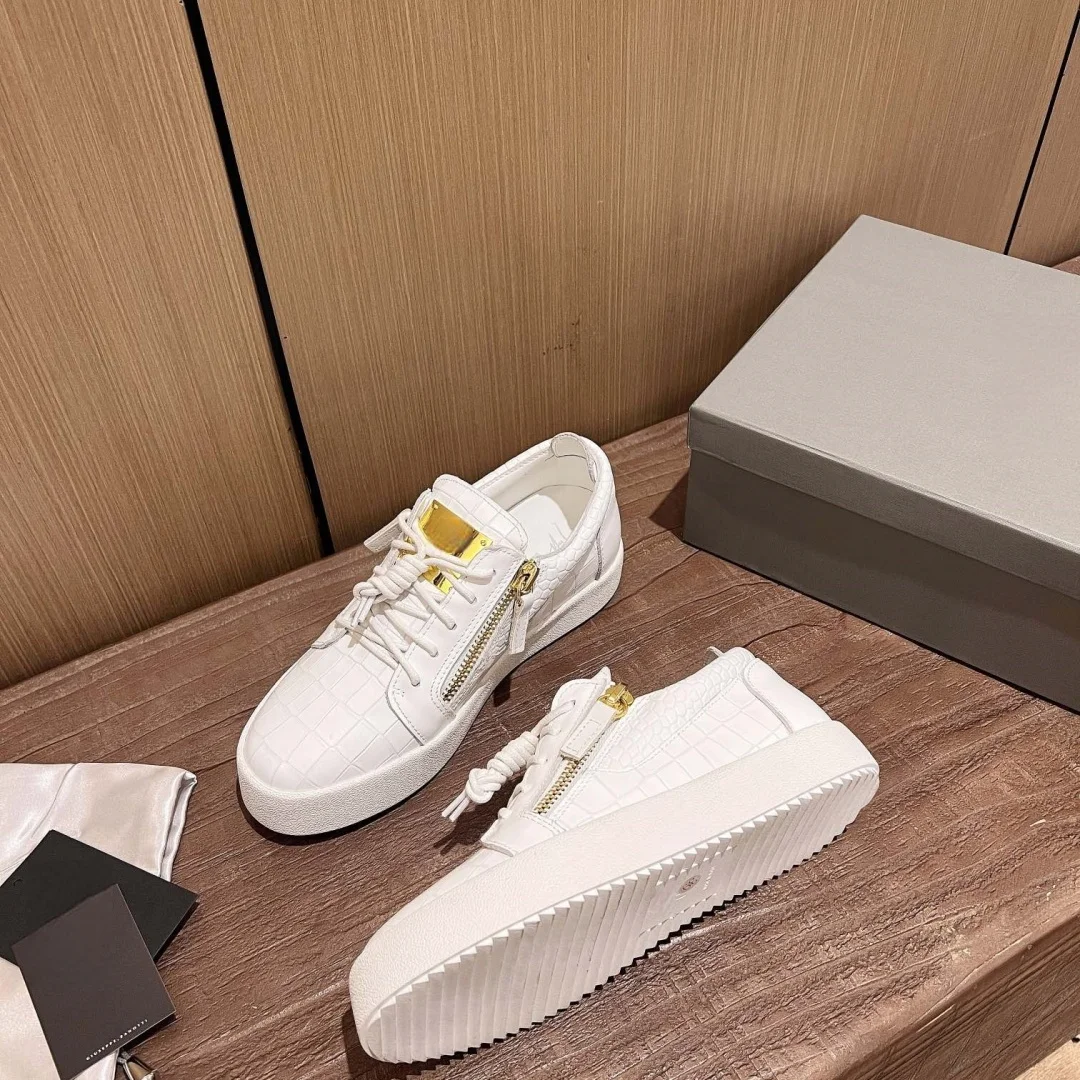 

Top Quality Casual Sneakers for Men Brand Designer Women Tennis shoes Luxury Genuine Leather GZ Loafers Sports shoes 35-48 G0260