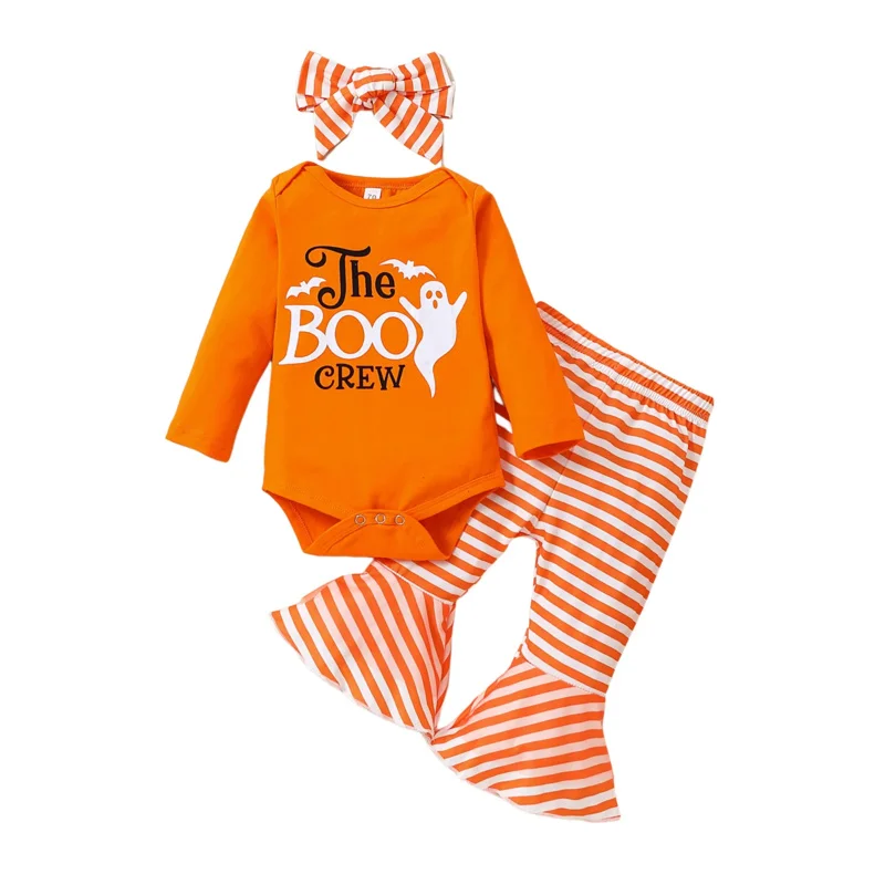 Il mio primo vestiti per bambini di Halloween per neonati Pagliaccetto per neonati Autunno Inverno Vestiti per ragazzo/ragazza Set di costumi di Halloween per neonati a maniche lunghe