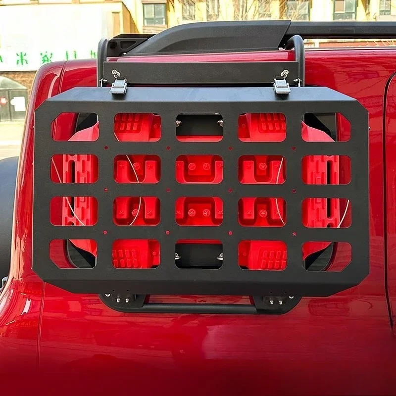 OEMBody side window protective net trunk window hanging net rack escape plate modification
