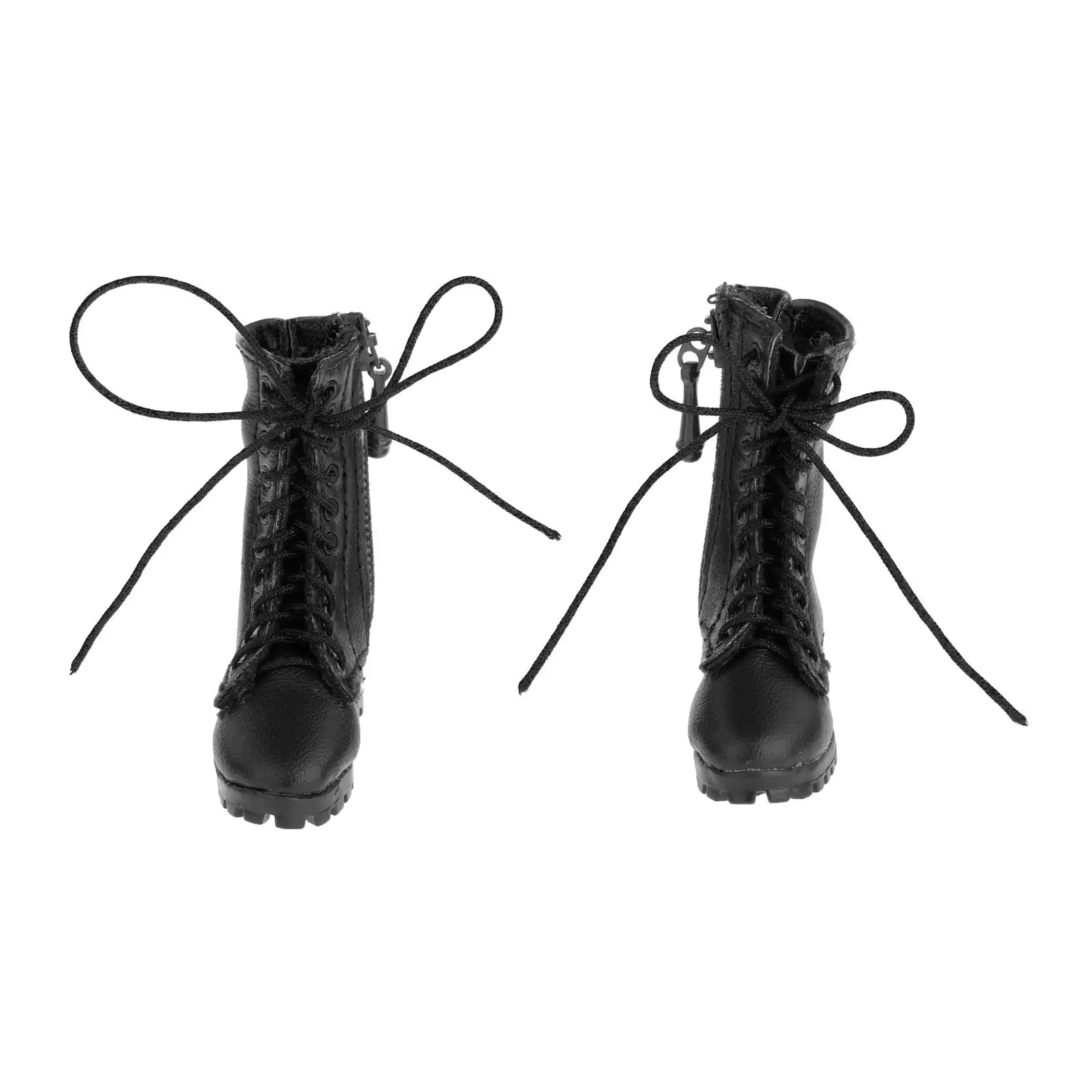 

1/6 Scale Female Soldier Zipper Leather Boots for 12 Inch Female Figure Women Body Hollow Boots Accessories Parts