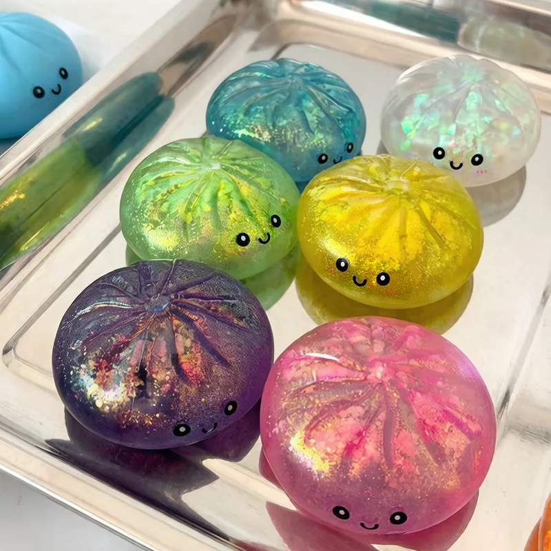 Giant Dumpling Squishy, Jumbo Steamed Bun Squeeze Stress Reliever Soft Slow Rising Simulation Food Fidget for Kids Adults