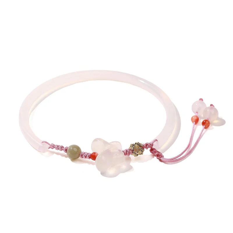 

Shinzue Jewelry Natural White Agate Half Style Woven Rope Cute Bracelet Best Friend fo