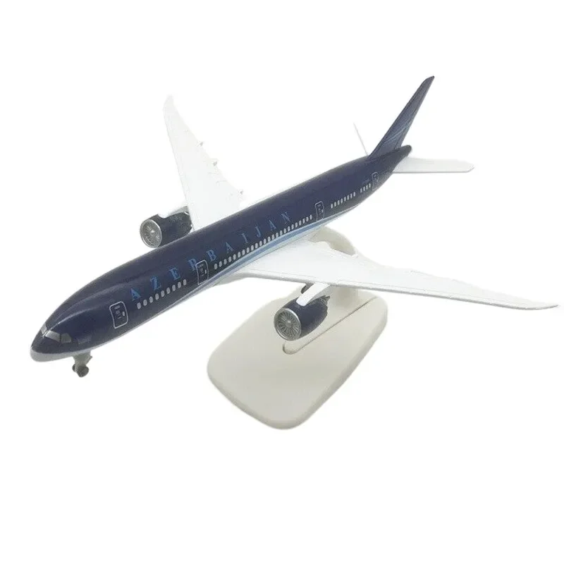 Aviation Ornament Souvenir Toys Novelty Gifts 20cm Alloy Boeing 787 AZERBAIJAN Airline Aircraft Plane Model Home Decor Accessory