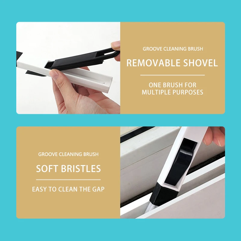 แปรงทำความสะอาดคีย์บอร์ดประตูหน้าต่างอเนกประสงค์สำหรับร่องอุปกรณ์ทำความสะอาดคีย์บอร์ด