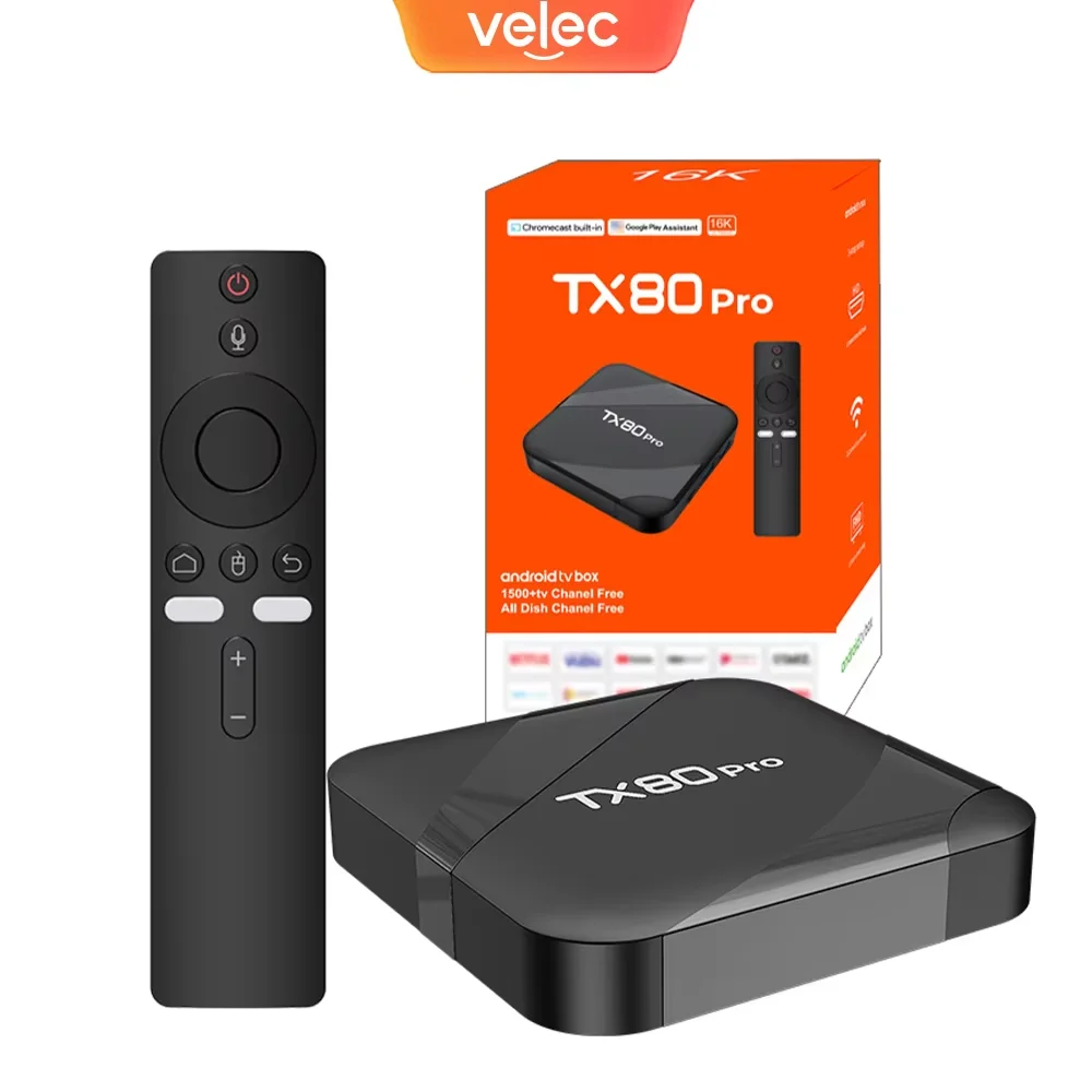 

Медиаплеер Velec Smart TV Stick 8K с декодированием видео, Android 16, 16+256 ГБ, голосовое управление, высококачественный домашний развлекательный центр