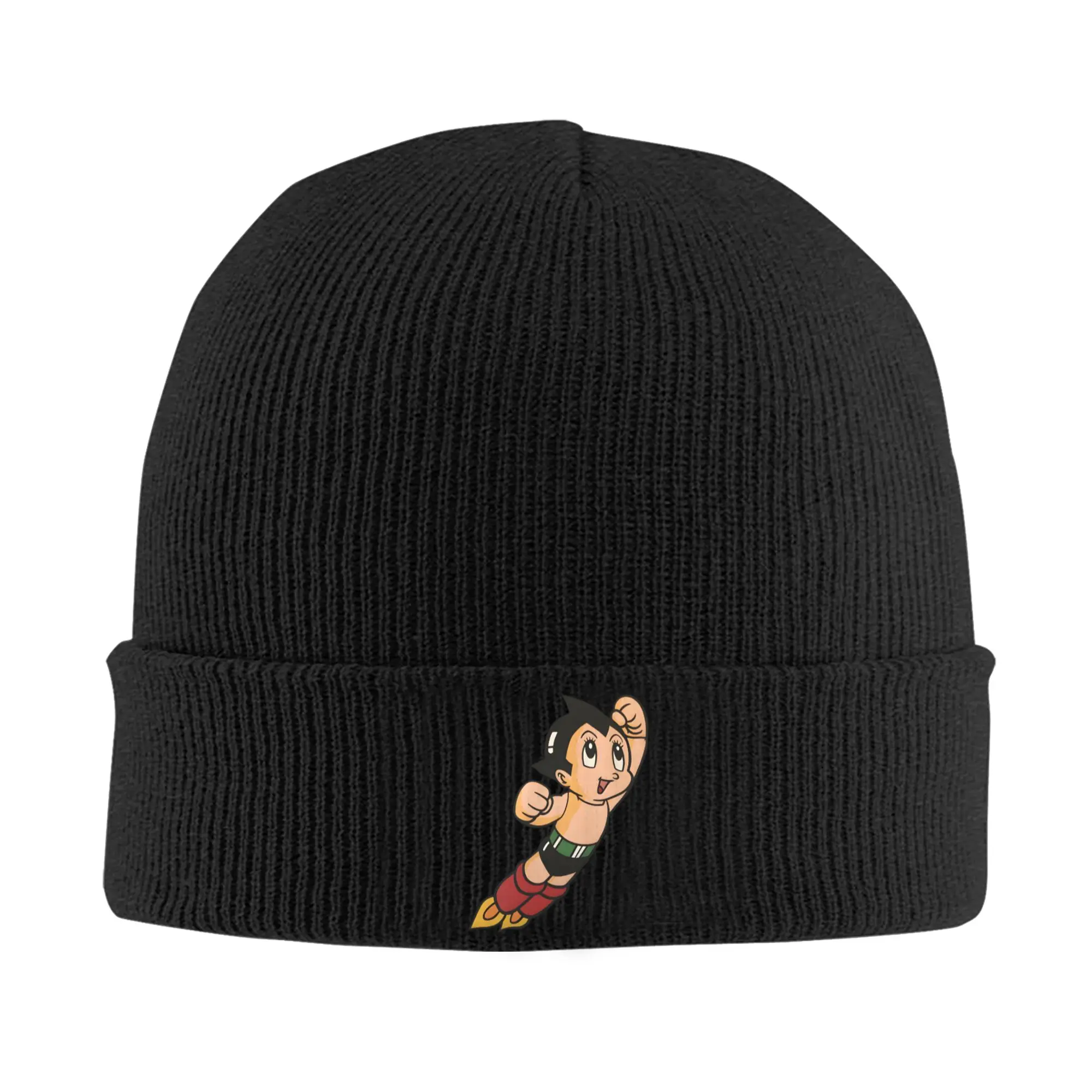 Vintage Astroboy Anime Robot Hat Autumn Winter Beanie Baggy Cartoon Astro Boy Space Caps Unisex Acrylic Knitted Caps