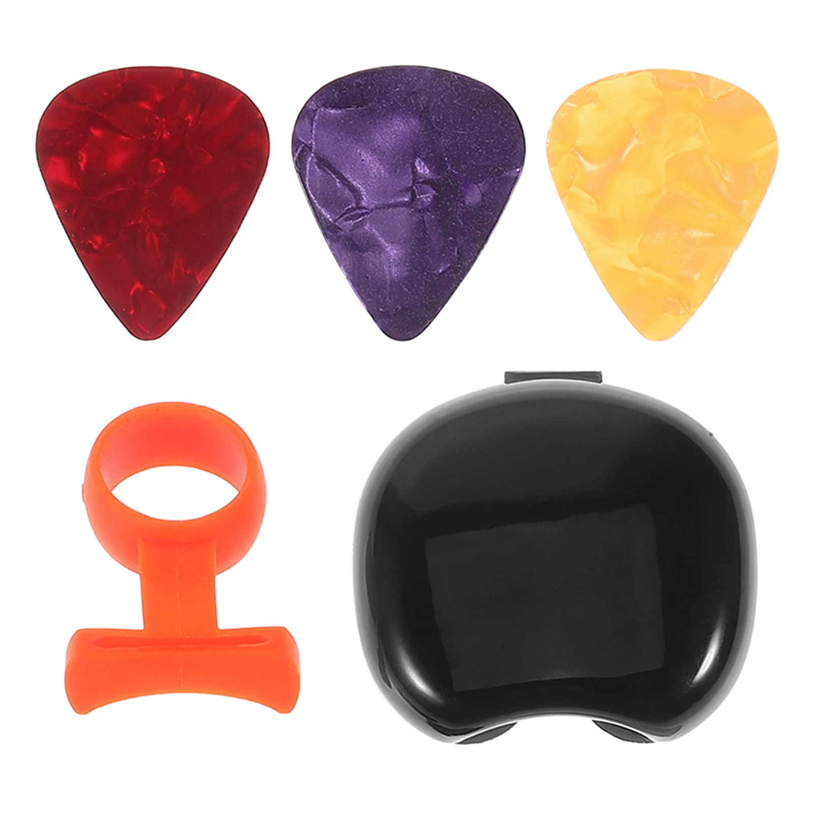 

Guitar Pick Grip Picks Bass Finger Thumb Protector Silica Gel Accessories Brass Grips