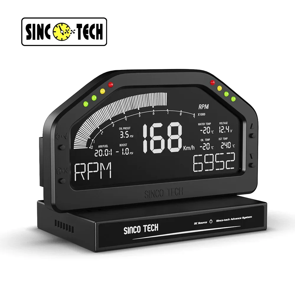 QSF SINCOTECH Modified Car Universal True Color LCD Multi Interface Screen Touch Screen Multifunctional Racing Instrument DO909