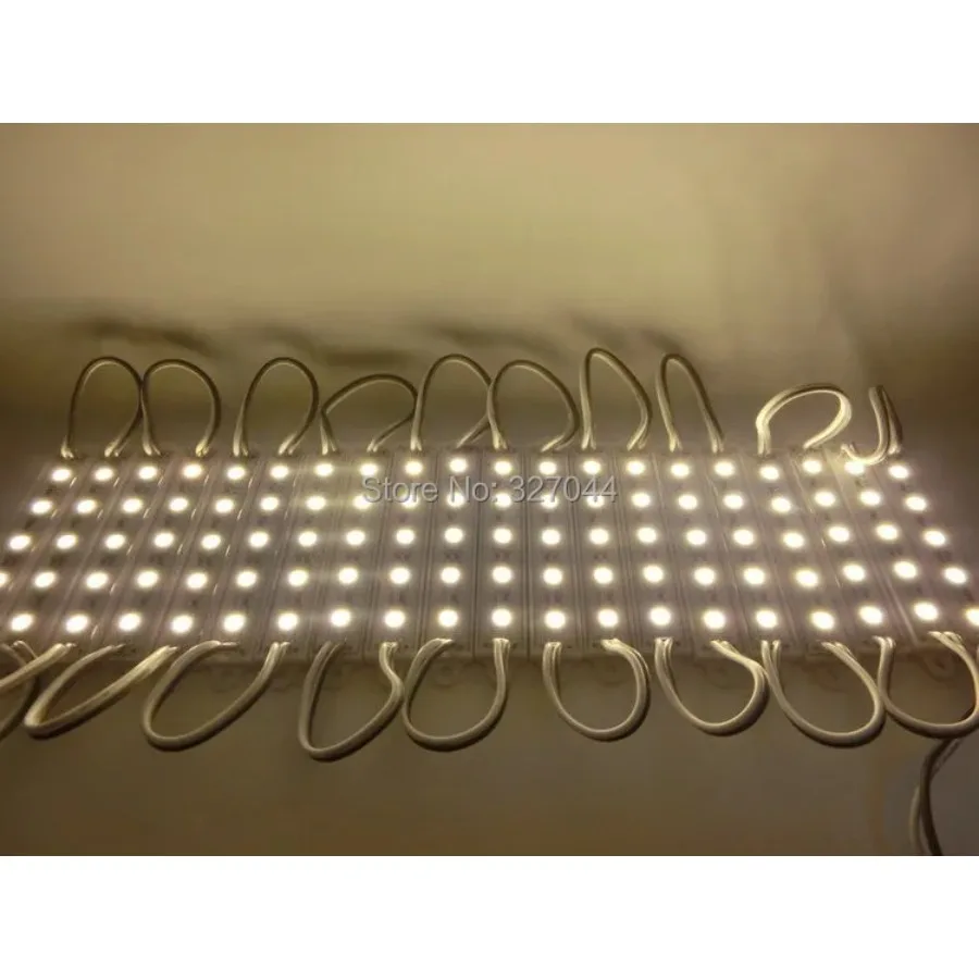 

100pcs/lot Waterproof IP65 DC12V 100pcs 5050 5 LED Modules White/Warm White/Red/Green/Blue