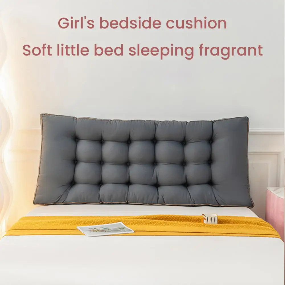 Headboard Pillow Bed Backrest Pillow for Dorm Bedroom Sitting Reading Headboard Cushion with Elastic Strap Waist for Daybed