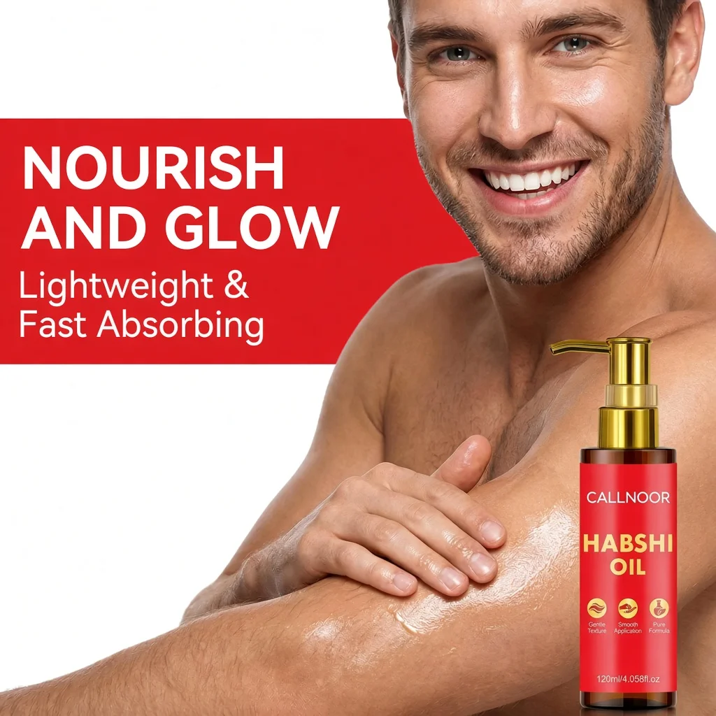 Habshi Oil, Pure Formula with Clove, Cinnamon, Egg Oil, Sesame Oil, Gentle Texture, Smooth Application.