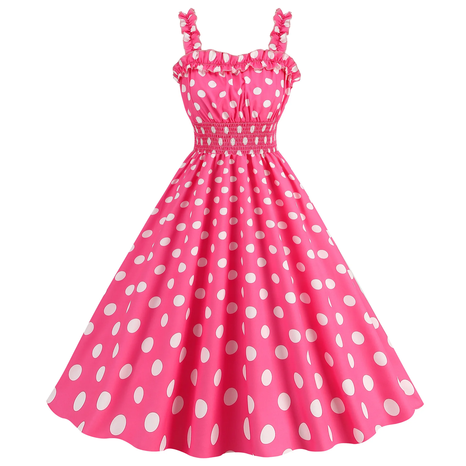 Girl Pink Barbie Dress Cotton Hepburn Style Casual Plaid Dresses For Women 2023 Long Girls Evening Dress vestido fiesta