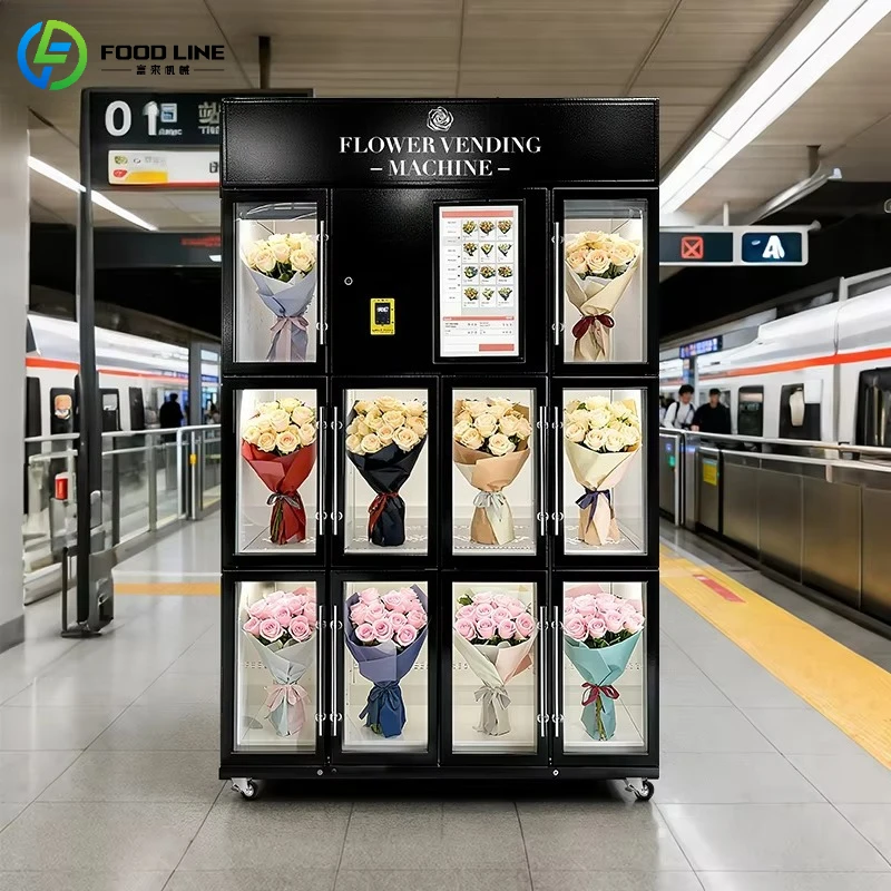 Customized Commercial Fresh Flower Vending Machine with Constant Temperature Storage Self‑service Unmanned Kiosk