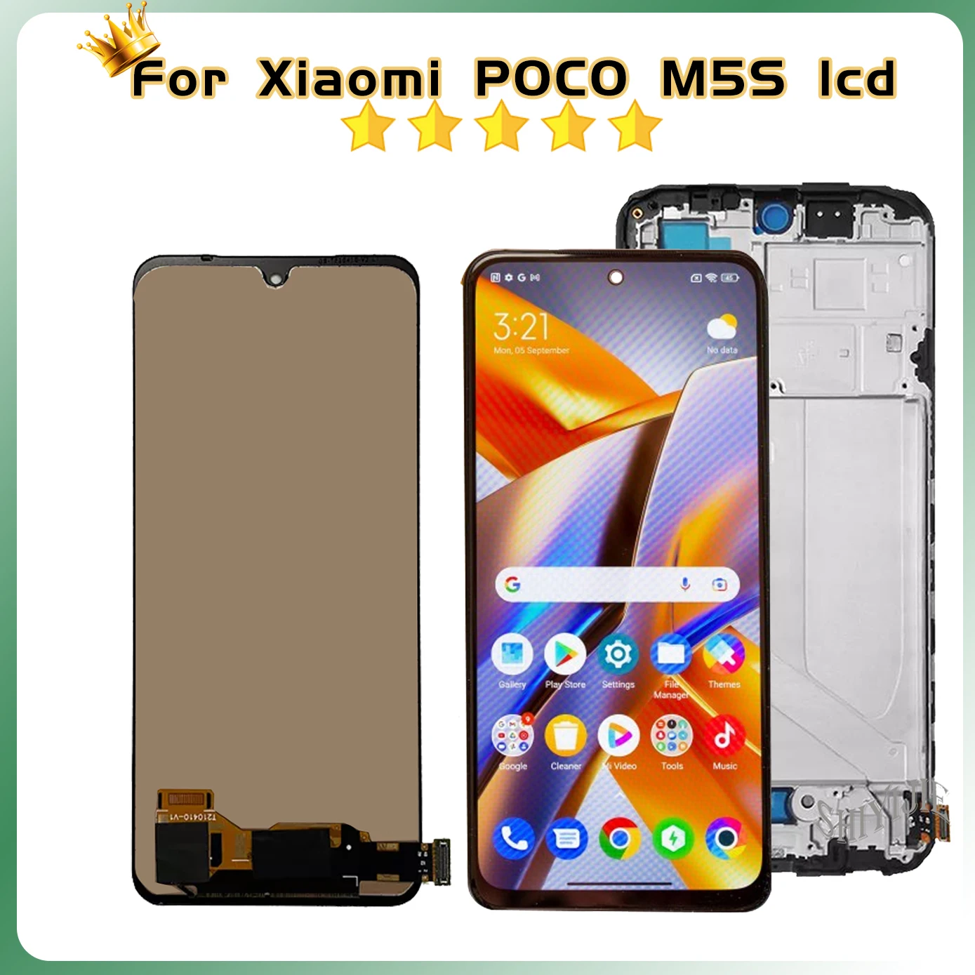 6.43\'\' AMOLED For Xiaomi Poco M5s Lcd Touch Panel Screen For POCOM5s 2207117BPG Lcd with Frame Digitizer Assembly Replacement