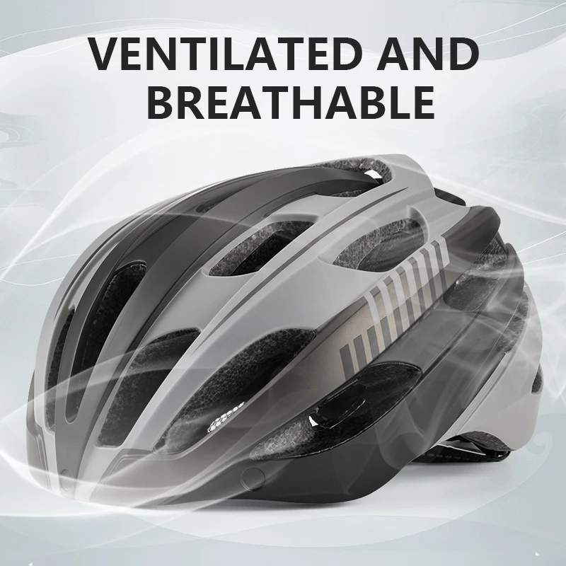 Eastinear-light and Breathable Bicycle Helmet for Men, for Outdoor Sports, Roller Skating, Cycling, With LED Rear Light, Goggles