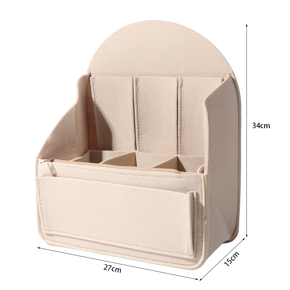DIY Felt Backpack Organizer Thickened Zippered Rucksack Insert Bag Multi-layered Large Capacity Schoolbag Liner Student