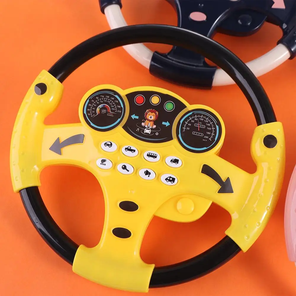 Copilots Stroller Simulation Steering Wheel Toys Electric Montessori Simulate Driving Car Toy Early Education Interactive