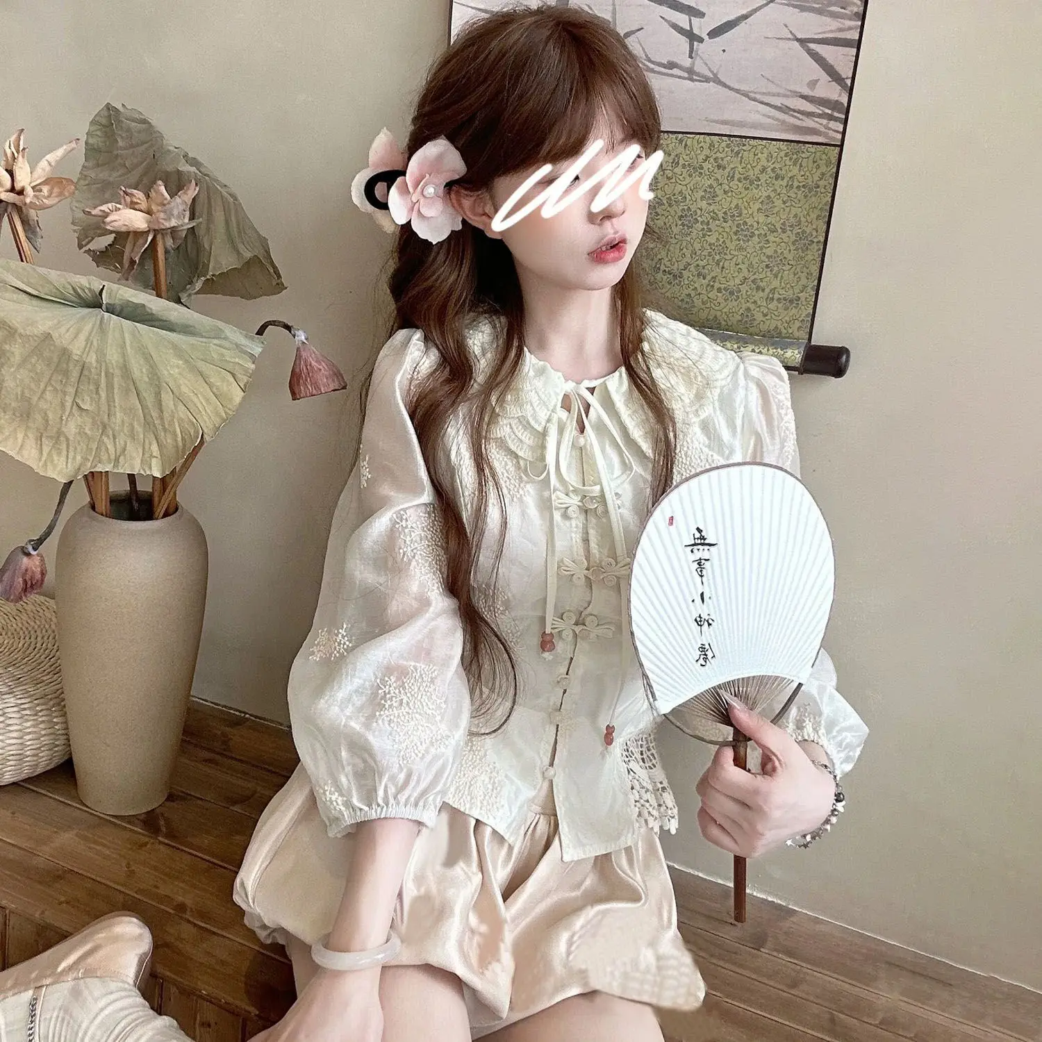 

Japan New Chinese-Style Shirt And Bud Pants Suit Niche Design Two-Piece Suit For Summer