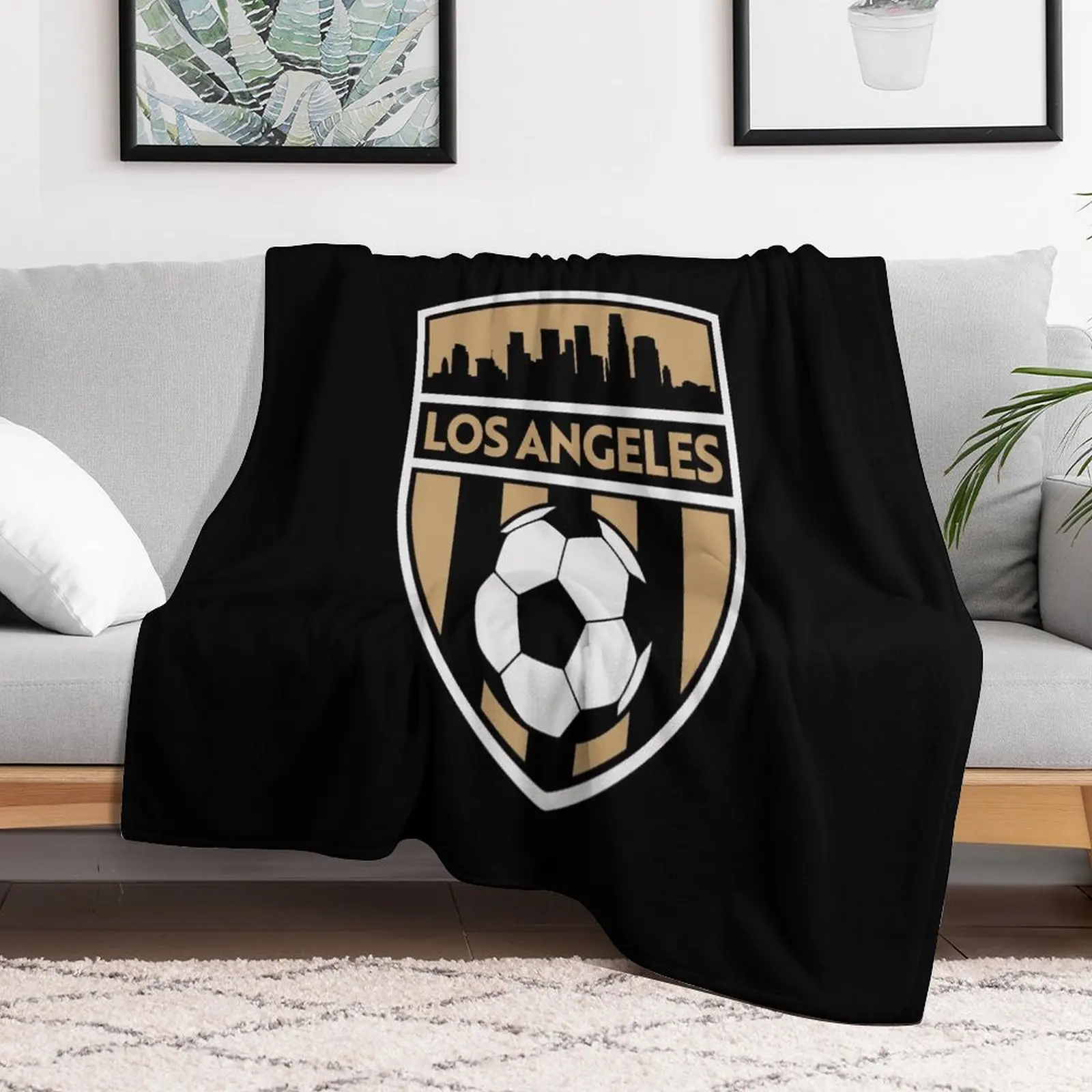 Los Angeles Soccer LA Team FC Futbol Fan Throw Blanket Travel Comforter Blankets