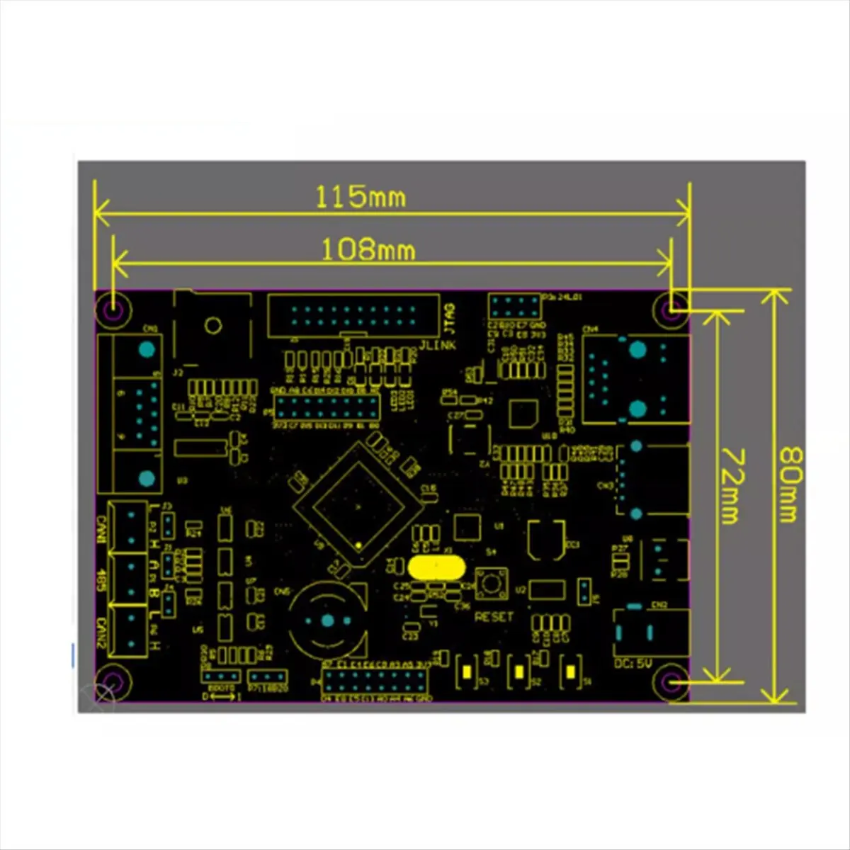 #62Q Electronics Accessories,Industrial Control STM32F407VET6 Development Board (Blue)