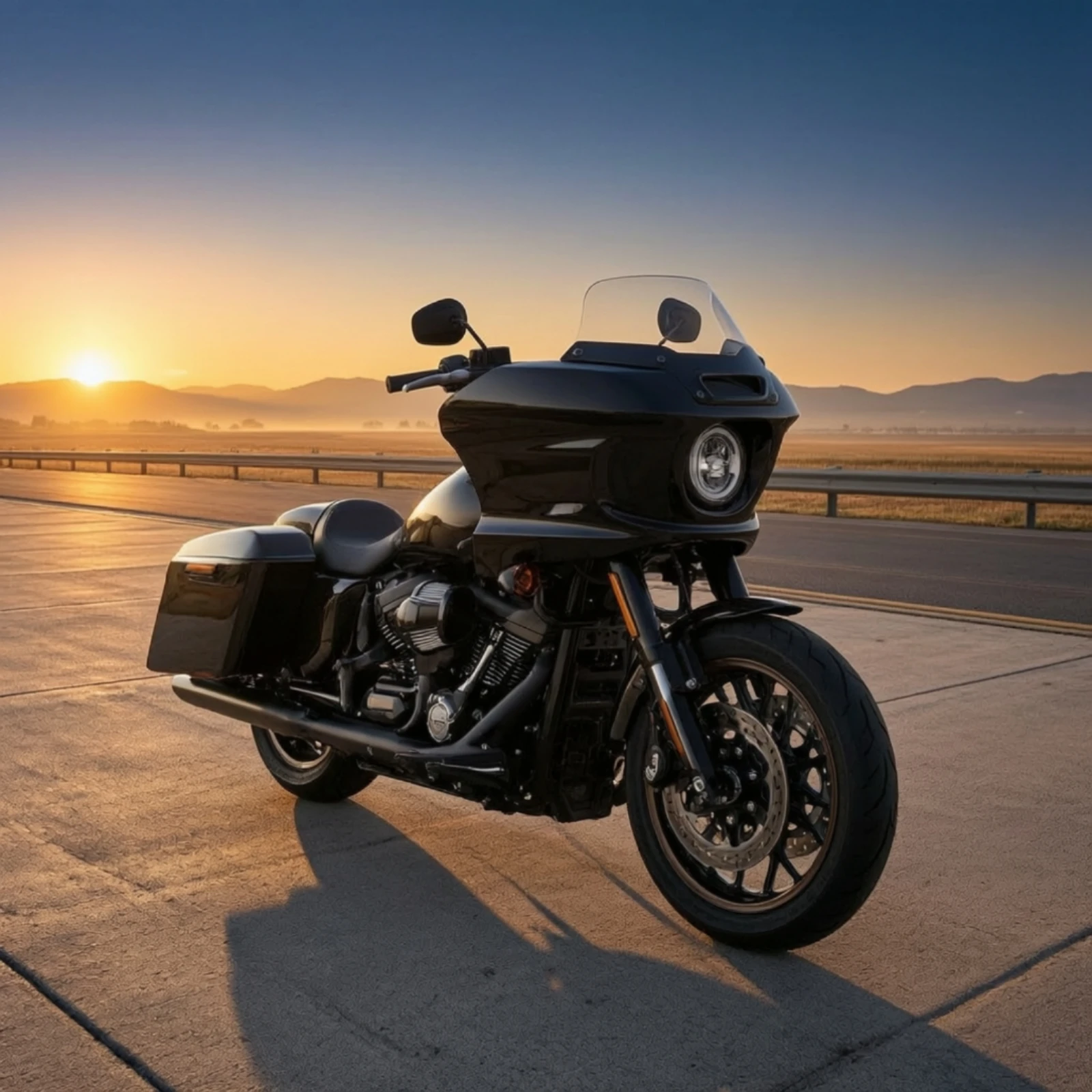 Headlight Fairing with Windshield Touring-Style Headlight Fairing Motorcycle Part Aftermarket Sturdy for Street Cruiser Upgrade