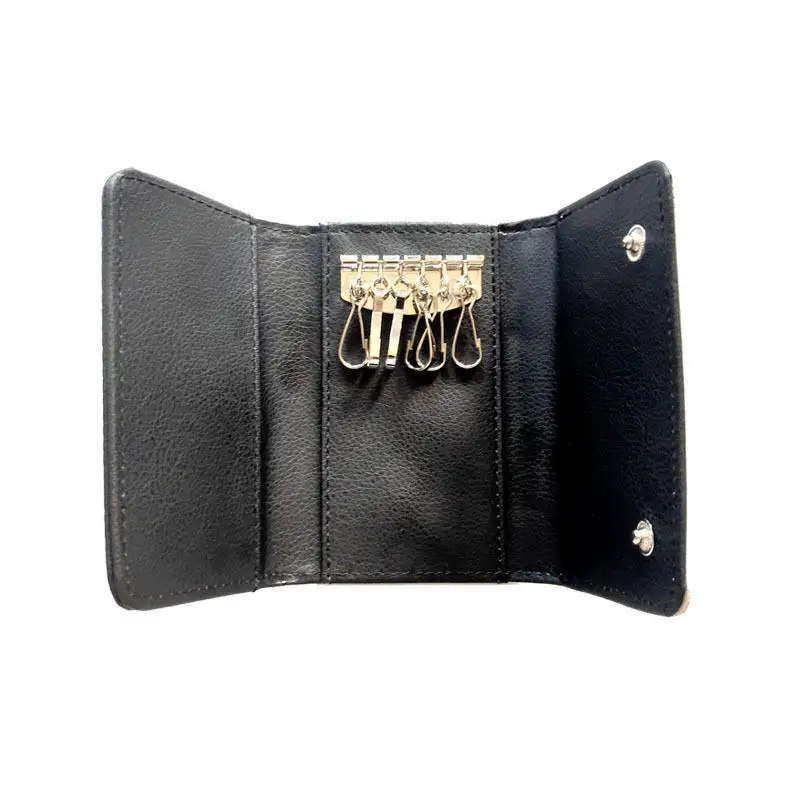 Sublimation PU Blank Single-sided Key Storage Wallet Three Sided Folding Card Bag For Heat Transfer Printing