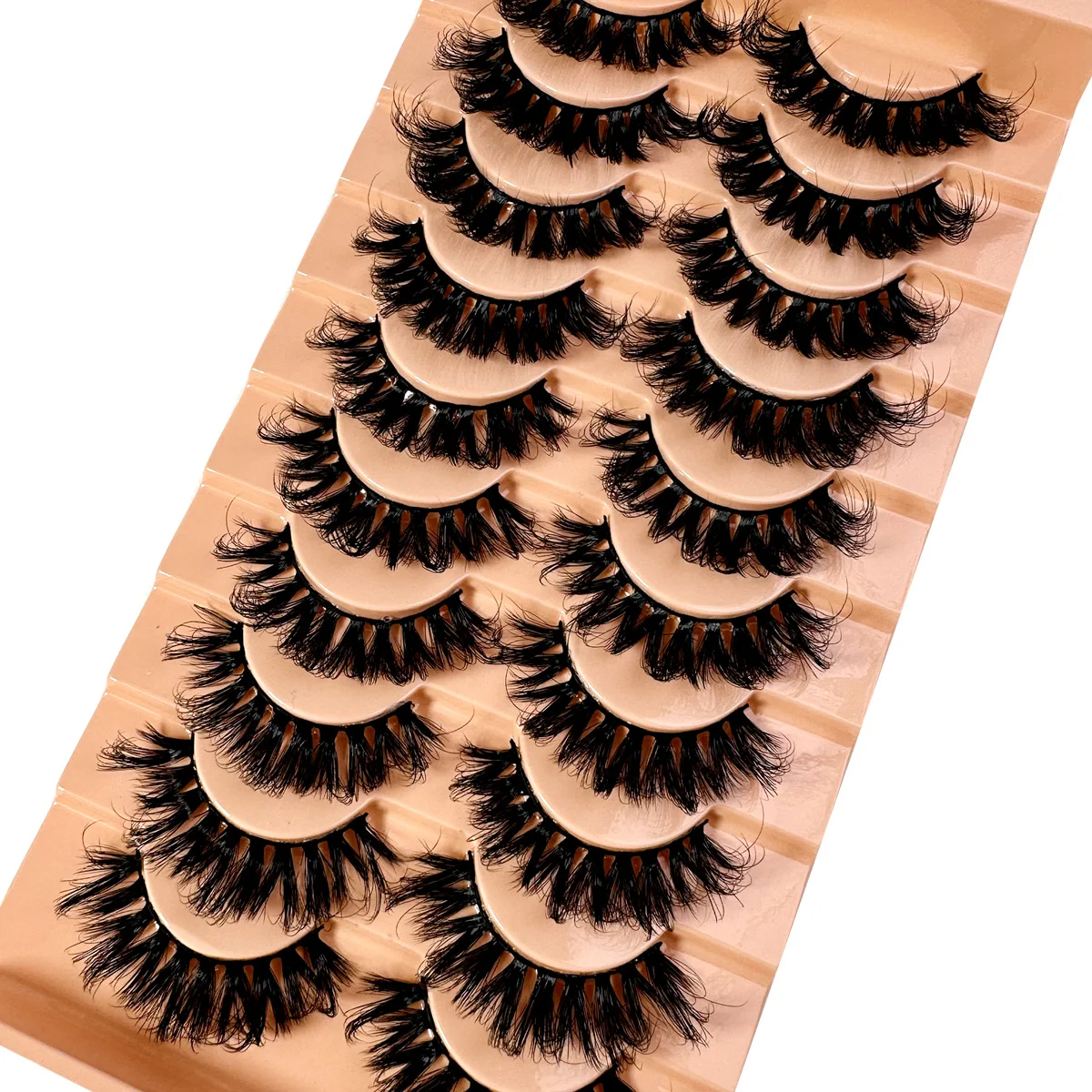 الرموش المنك جلدة 5D رقيق نظرة طبيعية الرموش الصناعية Wispy كامل رموش 8D 20 مللي متر طويلة D حليقة قطاع الرموش حزمة 10 أزواج
