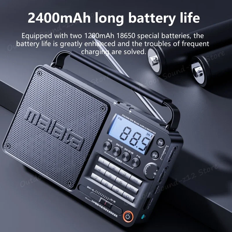 New Good Price Bluetooth Speakers With Led Light Multifunctional Rechargeable All-band Radio Portable Plug-in Card for Listening