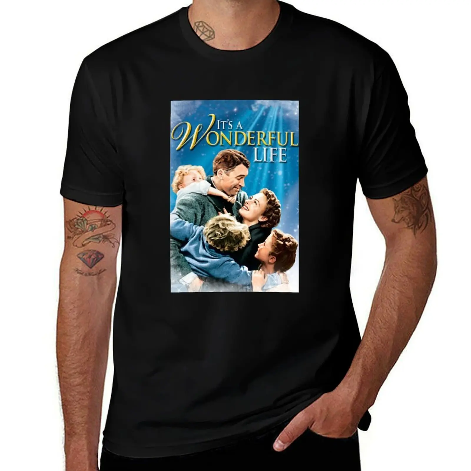 Vintage It's a Wonderful Life Vintage Classic Movie 1940s T-Shirt Industrial Work Tee Shirt
