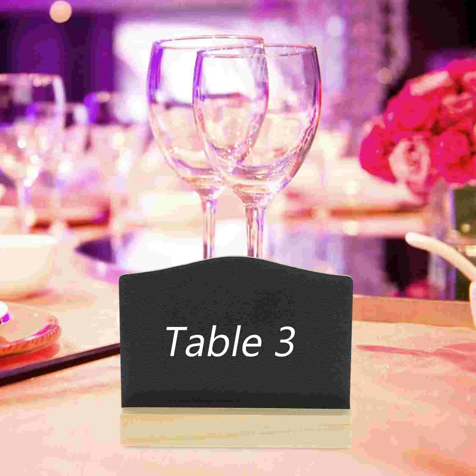 Mini tableau noir effaçable en bois, 5 pièces