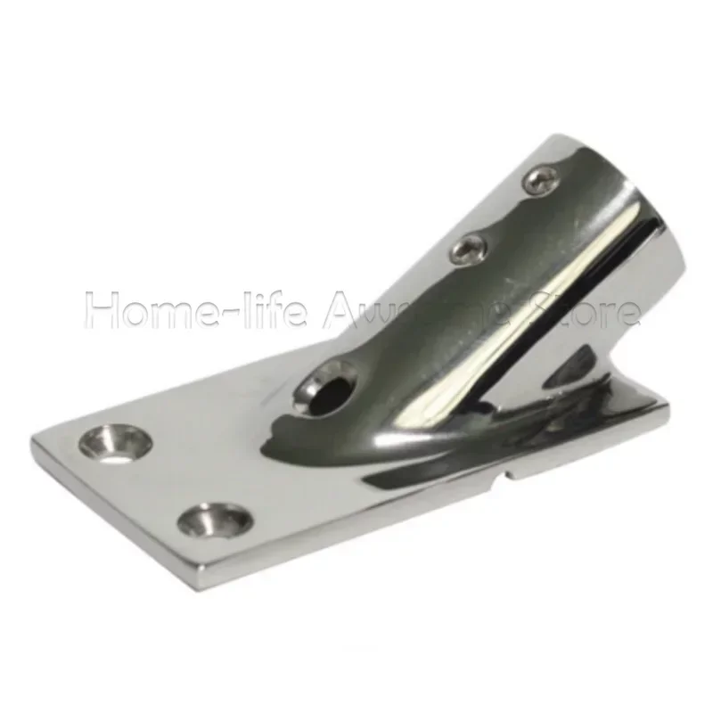 

22/25mm for 7/8'' or 1'' Stainless Steel Marine 30 Degree Hand Rail Square Base Boat Hand Fitting Rectangular Stanchion Base