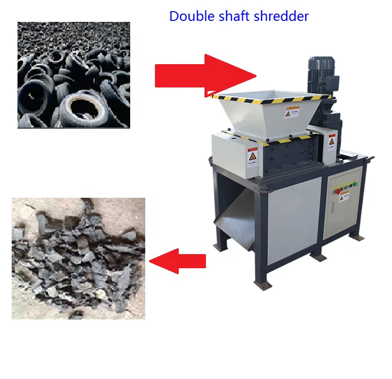 Made in China with high quality Crusher Machine Plastic recycling machine PP PE PVC scrap metal double shaft Shredder