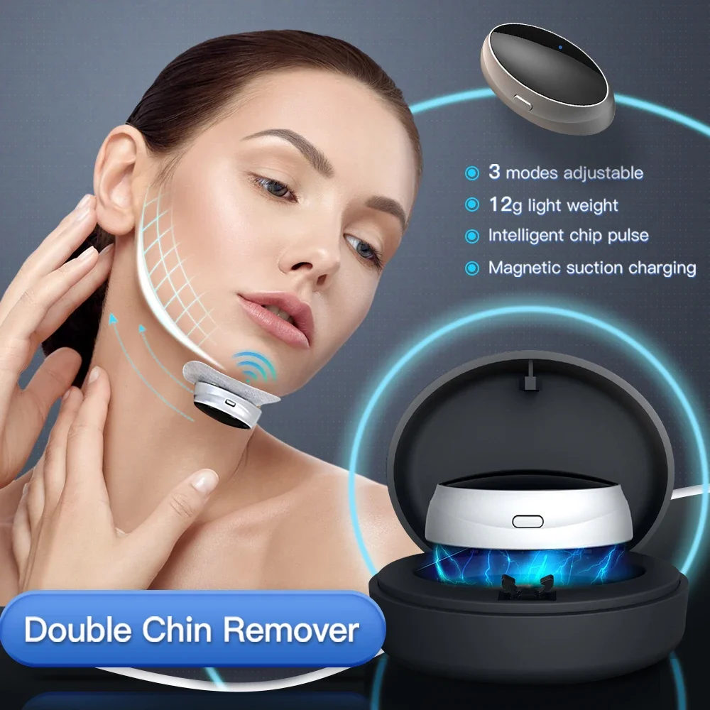 Double Chin Reducer EMS Facial Shaper V Face Massager for Face Slimming Double Chin Remover Microcurrent Chin-Up Slimmer Machine