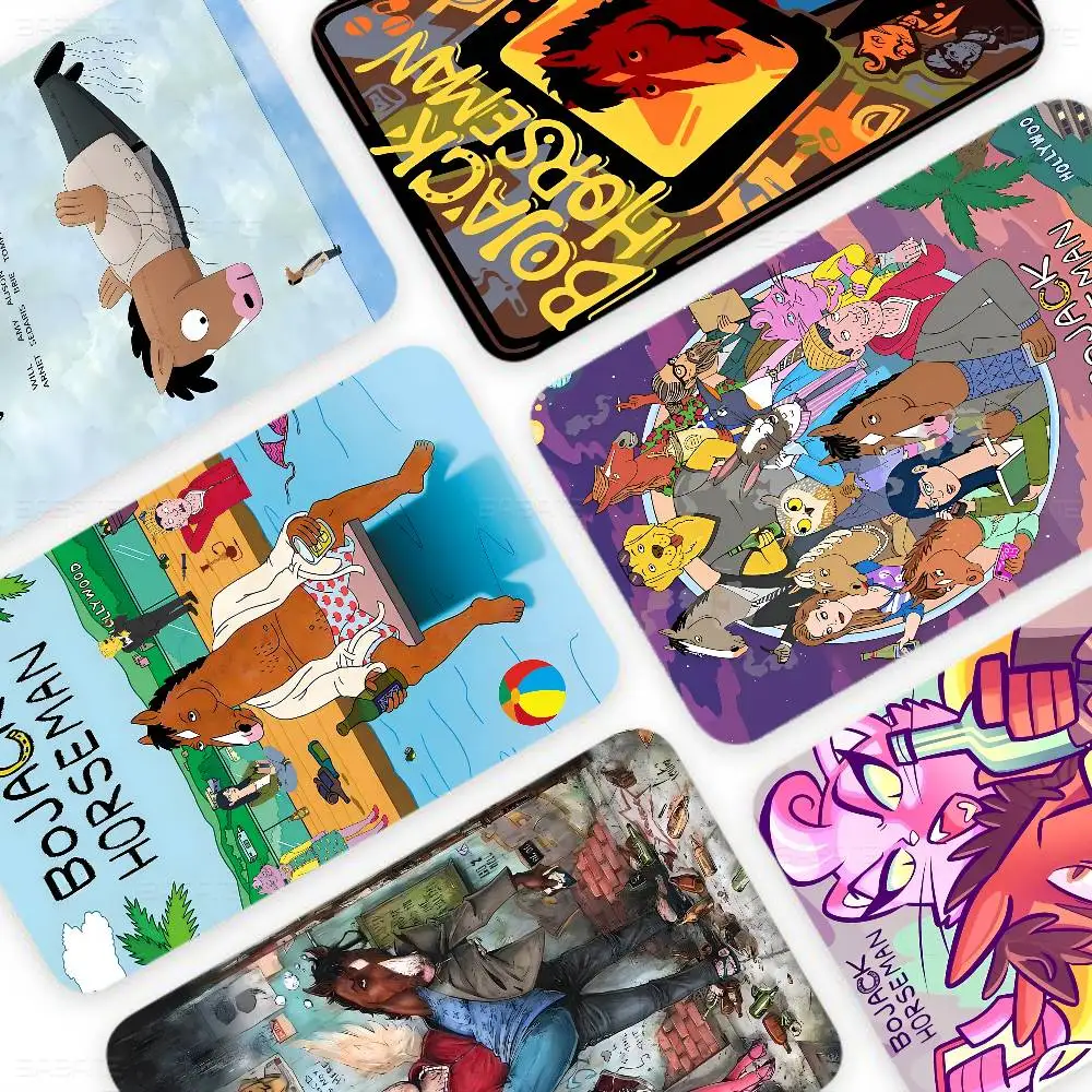 Funny Anime B-BoJack H-Horsemans Cartoon Credit Card Skin Stickers for Bank Card Bus Metro Card Sticker Waterproof Women Gift