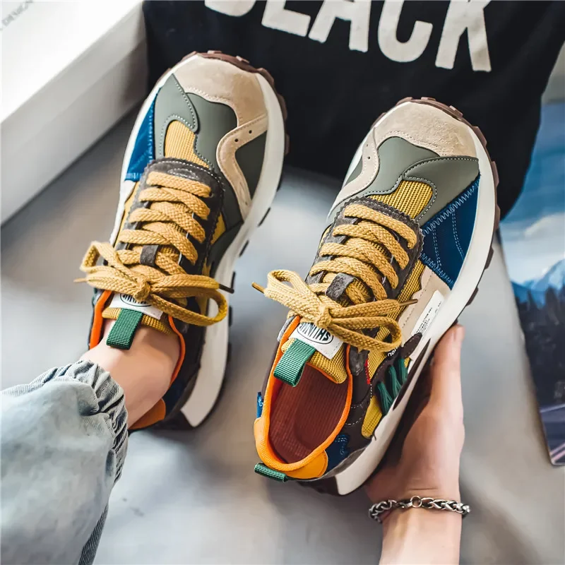 

Осень 2023, новая легкая спортивная обувь Форрест Гамп на толстой подошве, мужская модная универсальная повседневная обувь с низким берцем, мужская обувь