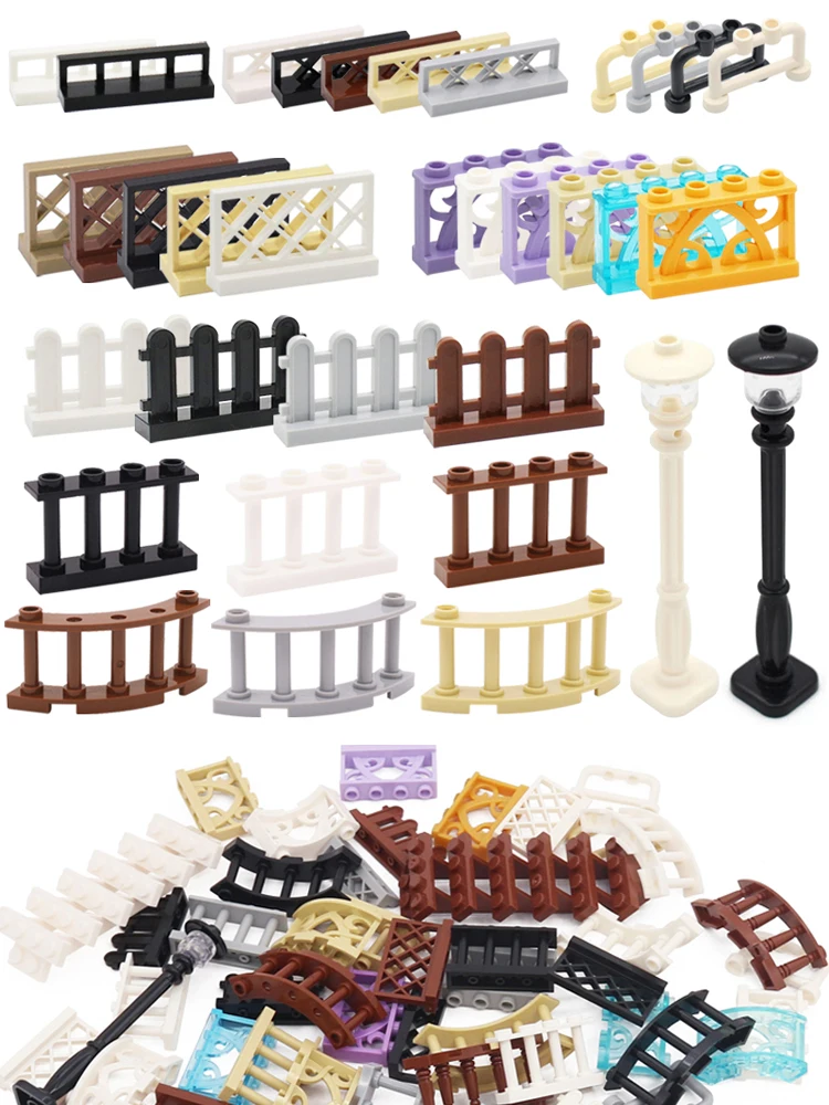 Marumine 30 pièces MOC briques ville clôture accessoires garde-corps escaliers maison pièces jardin militaire blocs de construction pièces 30056 33303