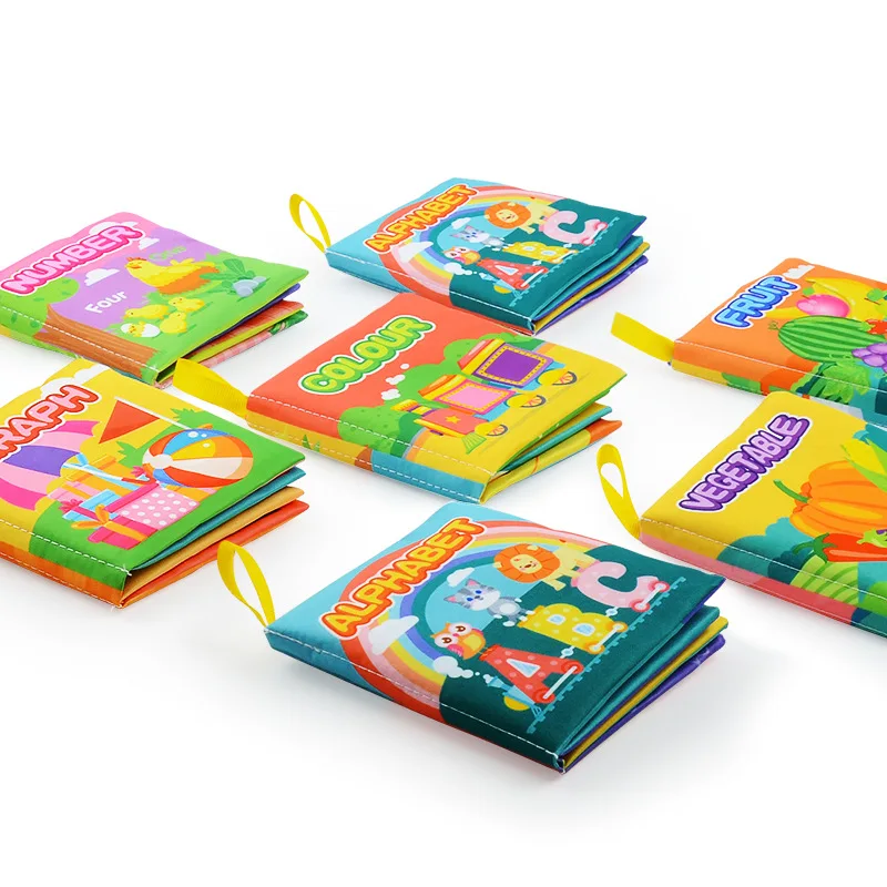 Montessori Baby Books Brinquedos, Educacional, Recém-nascido, Infantil, Early Learning Cloth Book, Desenvolver Cognize, Leitura Puzzle, 0-12 Meses