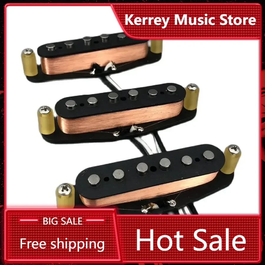 

Hot Sale--V60 SSS Strat Single Coil Pickups - Vintage Handwound Alnico 5 With 42 AWG Heavy Formvar Wire