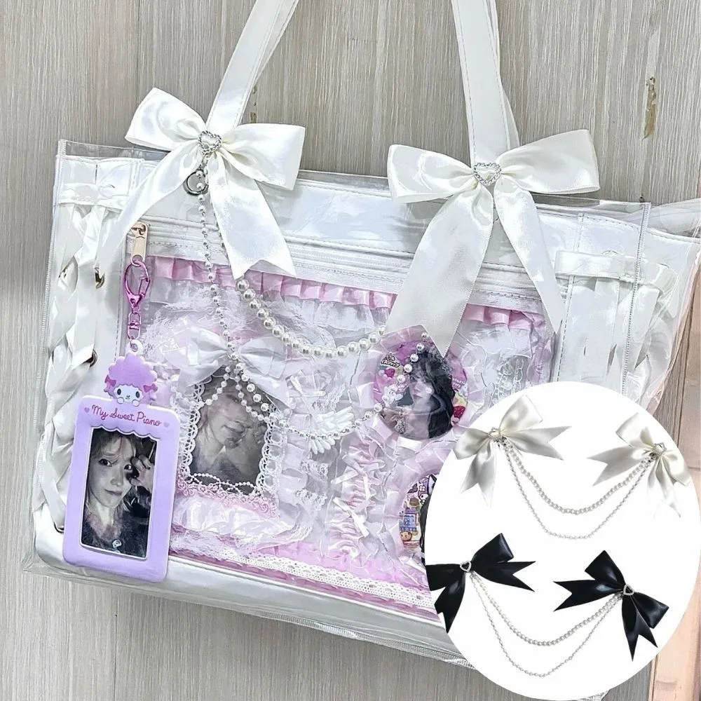 

Lolita Japanese Multi Colored Bow Bag Clips DIY Itabag Decoration Exquisite Decorative Bag Chain Y2K Gothic Lolita Accessories