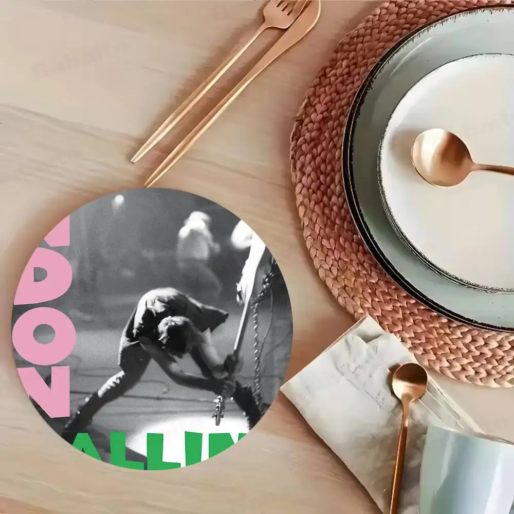 Clash The Band Printed Coasters Suitable for Daily Family Party Decoration, Office, Non-Slip Wooden Coasters