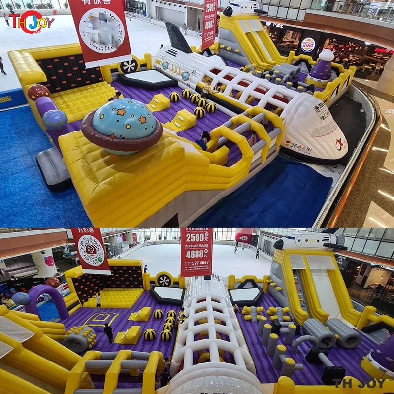 Freies Schiff zum Hafen, 20x12m Space shuttle Thema große aufblasbare Funcity Spielplatz Riesen aufblasbare Burg Bounce House Slide Combos