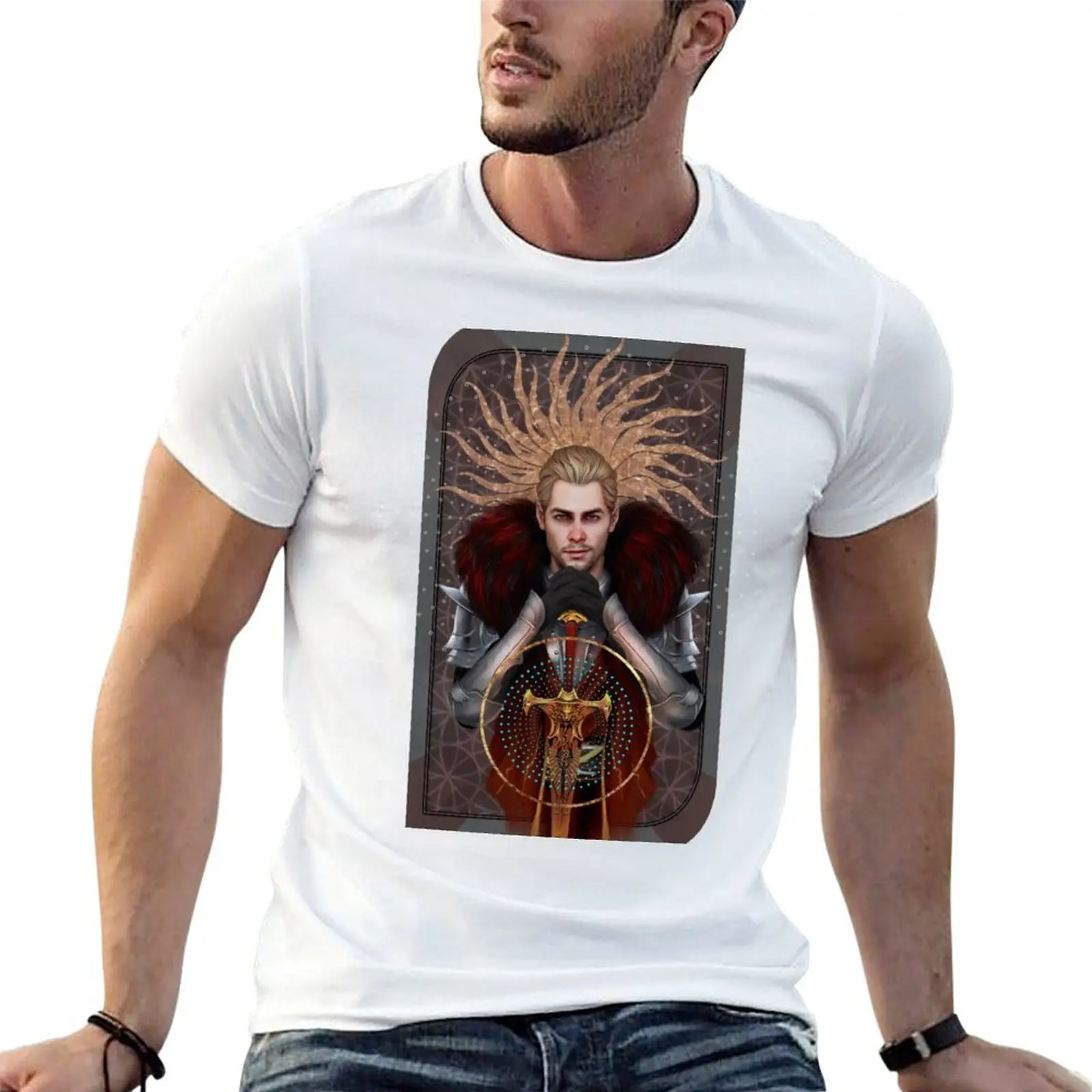 

Commander Tarot T-Shirt man t shirt luxury t shirts for man pack white T-Shirt