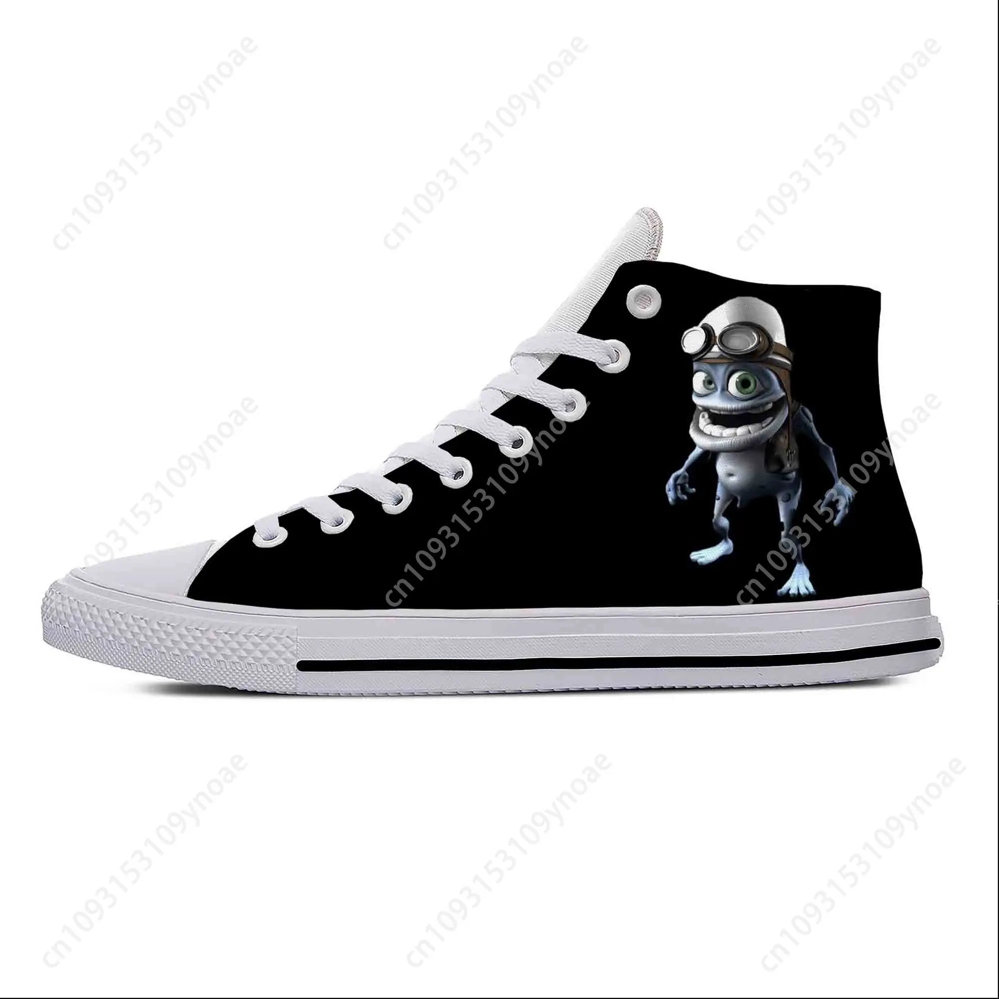 Anime Cartoon Manga Comic Music Crazy Frog Funny Casual Cloth Shoes High Top Lightweight Breathable 3D Print Men Women Sneakers