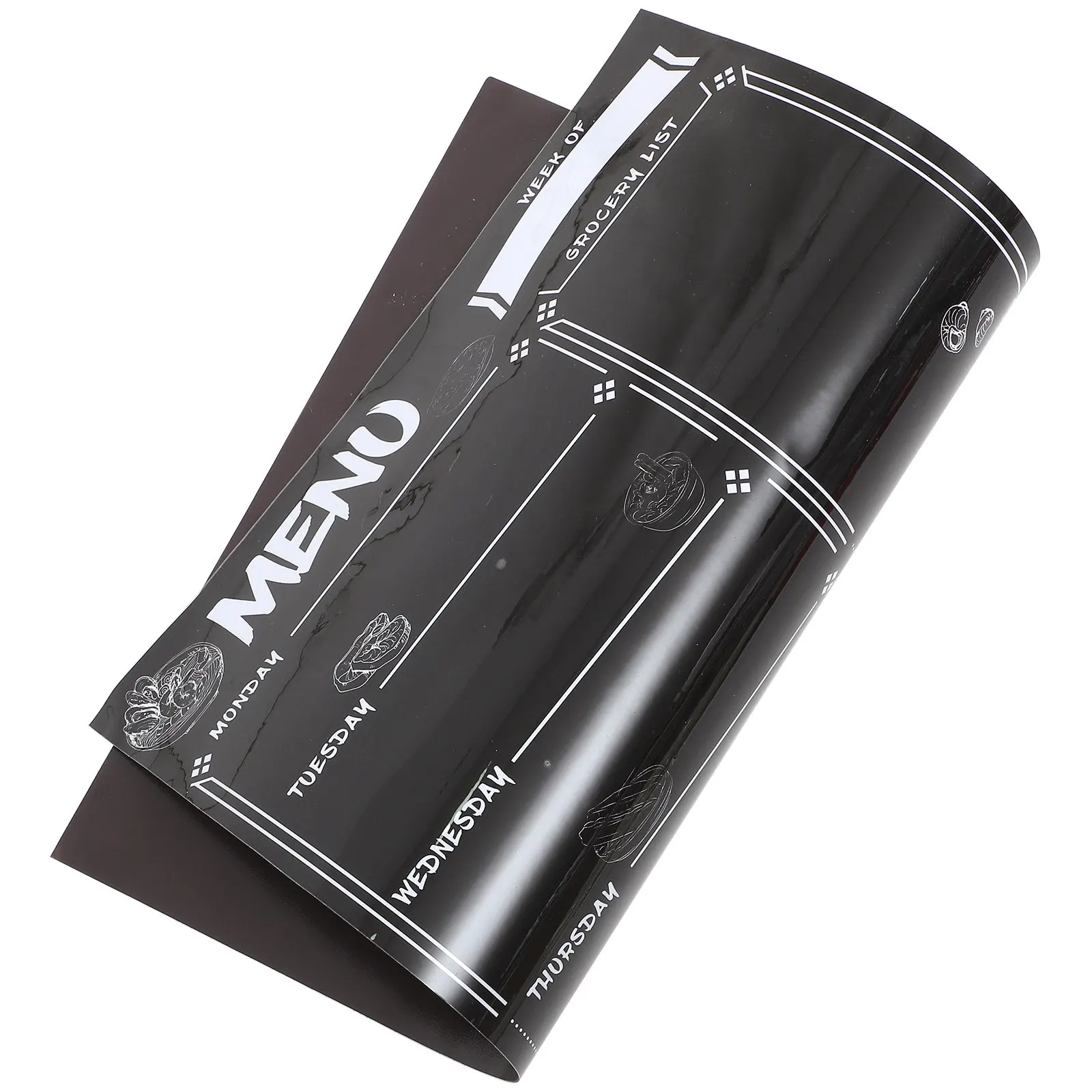 Magnetic Menu Blackboard Sheet for Refrigerator Dry Erase Board Smooth Surface Weekly Planner Household Schedule Board
