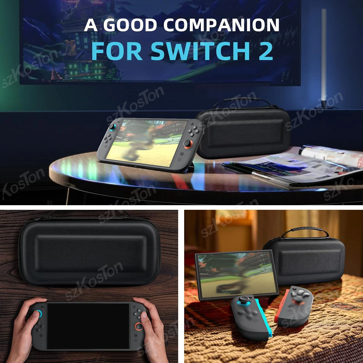 الكل في واحد ملحقات للتبديل 2 حقيبة حمل واقي للشاشة حافظة شفافة مقابض الإبهام مجموعات الغبار لمجموعة تخزين Switch2