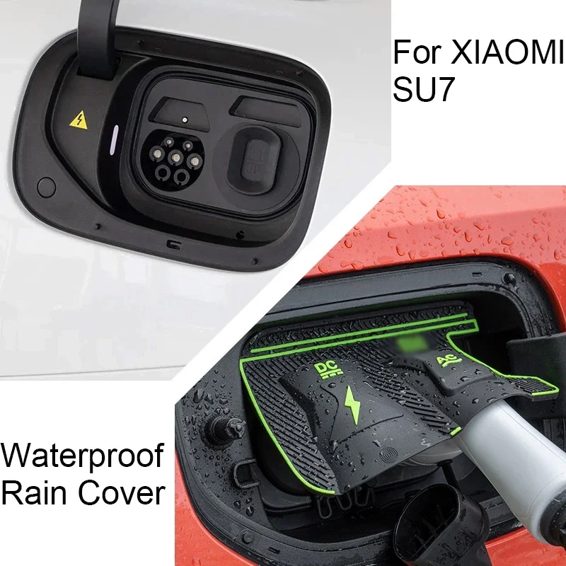 

New Energy Car Charging Port Waterproof Cover For XPENG MONA M03 P7 P5 G3 XIAOMI SU7 Auto Gun Charge Rain Cover Accessories